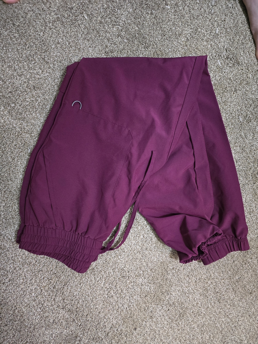 Plum Burgundy Scrub Jogger Pants